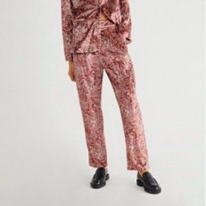 Minkpink Paisley Velvet Straight Leg Pants Size XS, Never Worn